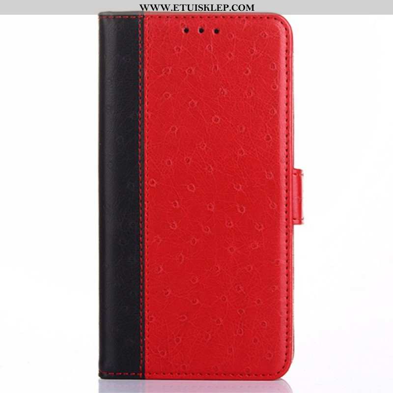 Etui Folio do Poco M4 Pro 5G Tekstura Skóry Strusia